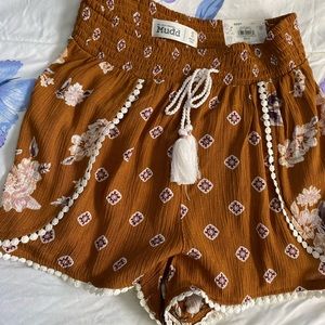 Brownish Orange Stretchy Shorts